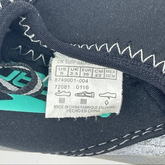 Speedo Surfwalker Pro 3 Water Shoes Black Turquoise Size US 5 - Picture 6 of 7